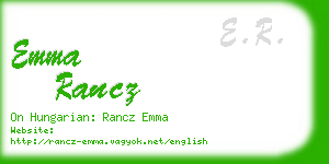 emma rancz business card